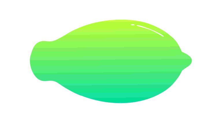 Clean Green Abstract Lemon-like Shape Vector, vector design Generative AI