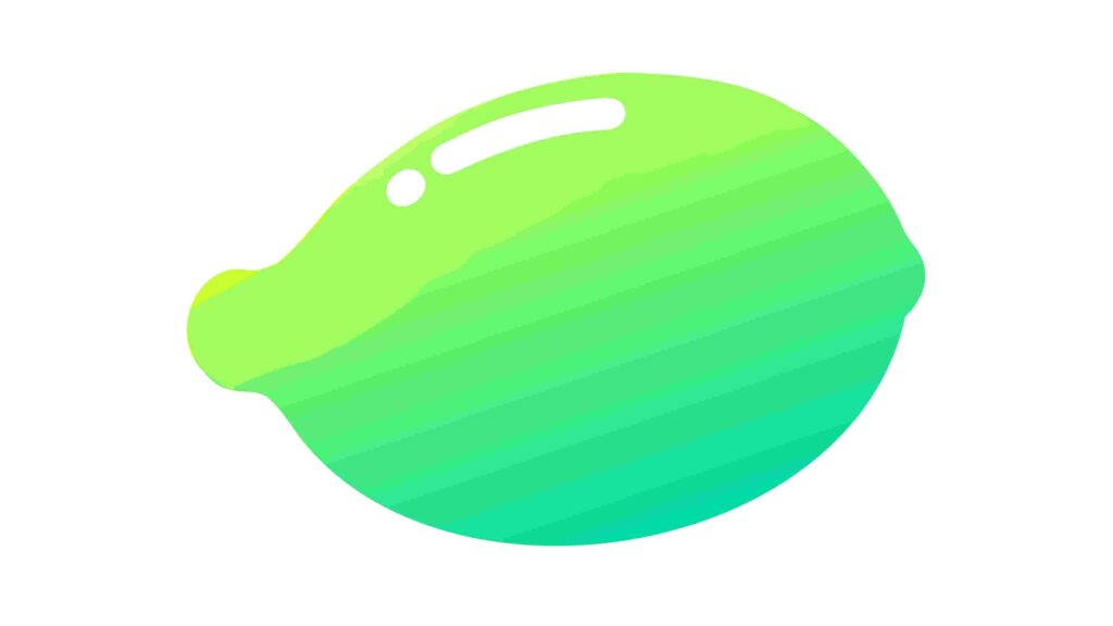 Smooth Green Organic Melon Shape Design Element, vector design Generative AI