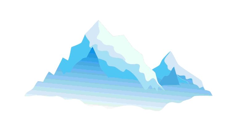 Abstract Blue Mountains Peaks Landscape Vector, vector design Generative AI