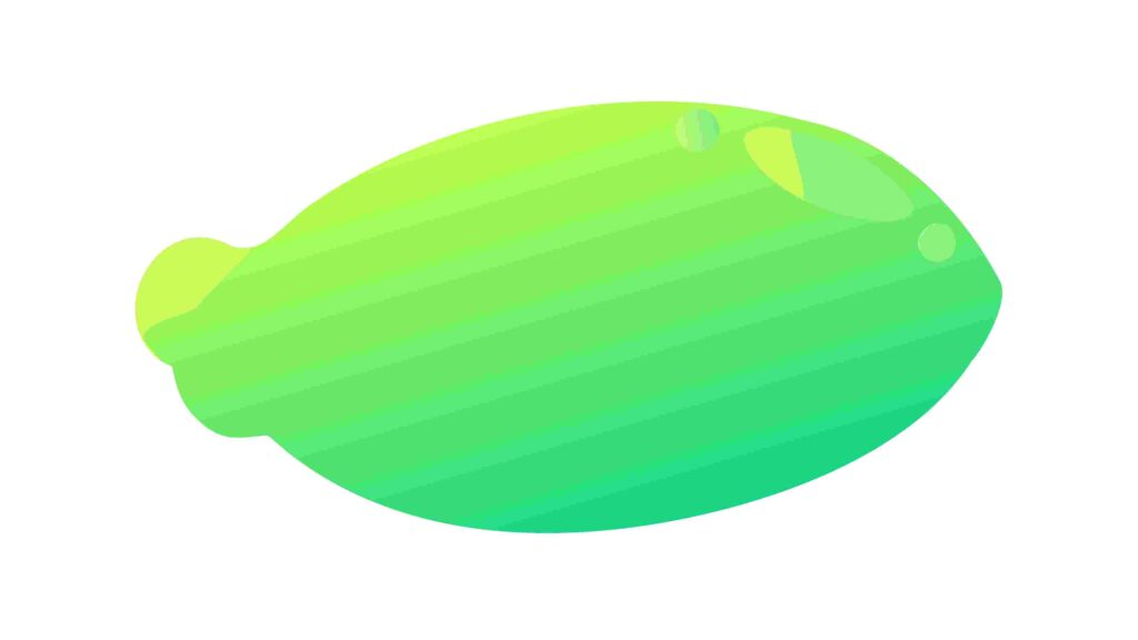Simple Green Abstract Lemon Shape Icon Vector, vector design Generative AI