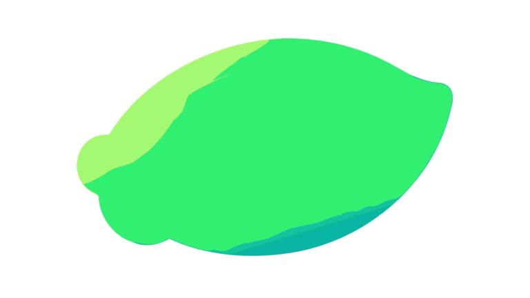 Smooth Green Abstract Lemon-like Shape Vector, vector design Generative AI
