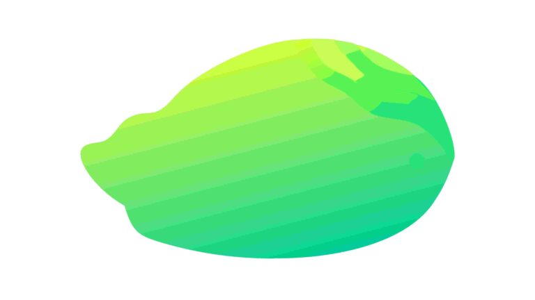 Smooth Green Abstract Lemon-like Icon Vector, vector design Generative AI