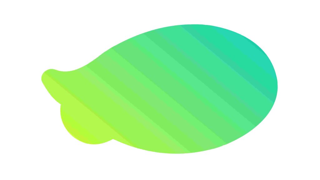 Smooth Green Abstract Organic Melon Shape Icon Vector, vector design Generative AI