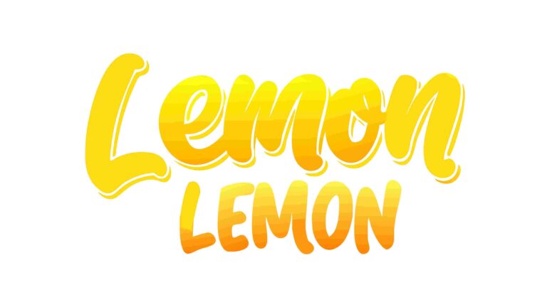 Vibrant Lemon Lemon Typography Logo Design, vector design Generative AI