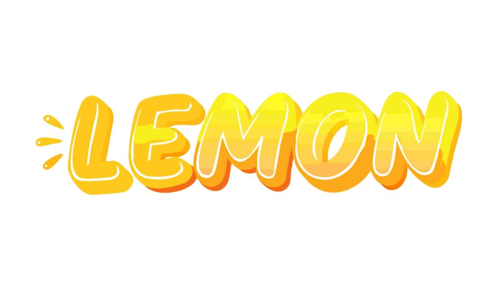 Bright Lemon Typography Logo Design Vector, vector design Generative AI