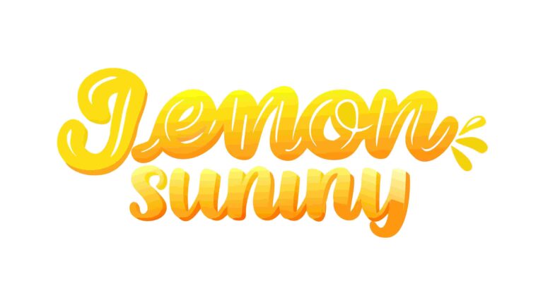 Lemon Sunny Playful Typography Logo Vector, vector design Generative AI