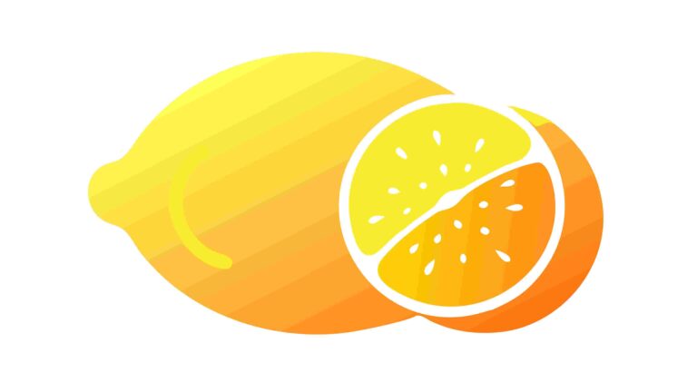 Whole Lemon and Half Slice Abstract Graphic Vector, vector design Generative AI