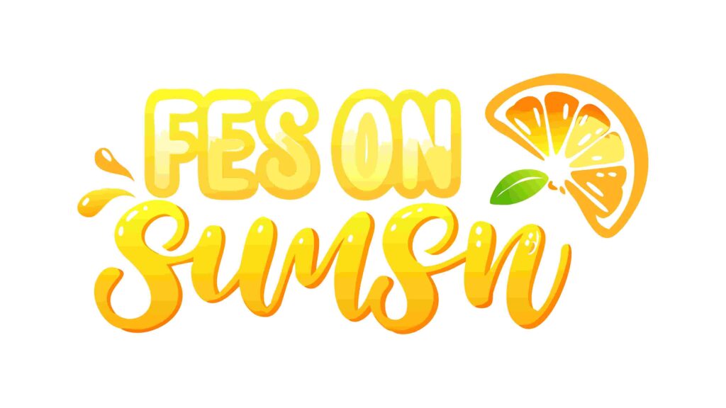 Fresh on Sunshine Lemon Typography Logo, vector design Generative AI