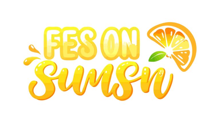 Fresh on Sunshine Lemon Typography Logo, vector design Generative AI