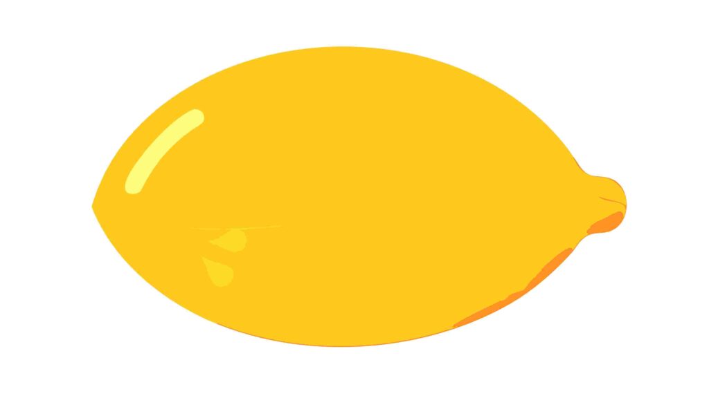 Simple Whole Lemon Abstract Illustration Vector, vector design Generative AI