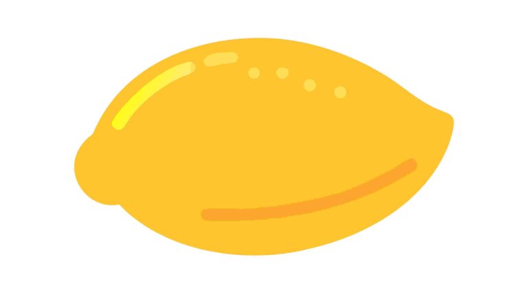 Smooth Yellow Abstract Lemon Shape Icon Vector, vector design Generative AI