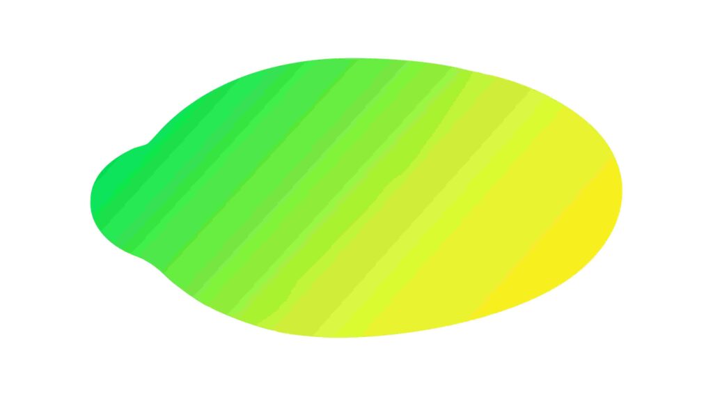 Smooth Gradient Abstract Blob Shape in Green and Yellow Hues, vector design Generative AI
