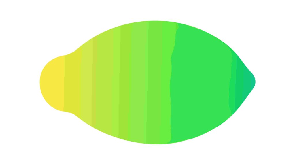 Smooth Yellow-Green Lemon Vector Illustration, Minimalist Fruit Design, vector design Generative AI