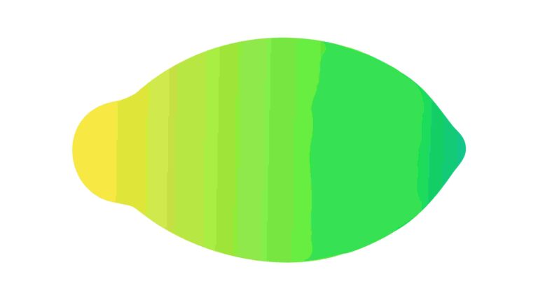 Smooth Yellow-Green Lemon Vector Illustration, Minimalist Fruit Design, vector design Generative AI