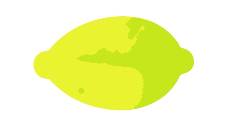 Fresh Green Lemon Vector Illustration with Slight Yellow Tint, vector design Generative AI