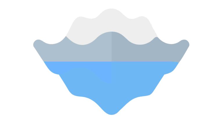 Abstract Mountain and Water Shape, Minimalist Nature Element Vector, vector design Generative AI