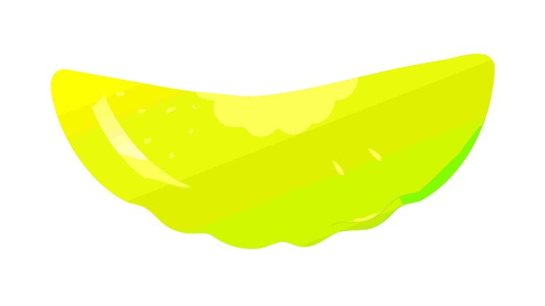 Abstract Yellow Lemon Peel Shape, Organic and Textured Vector Art, vector design Generative AI