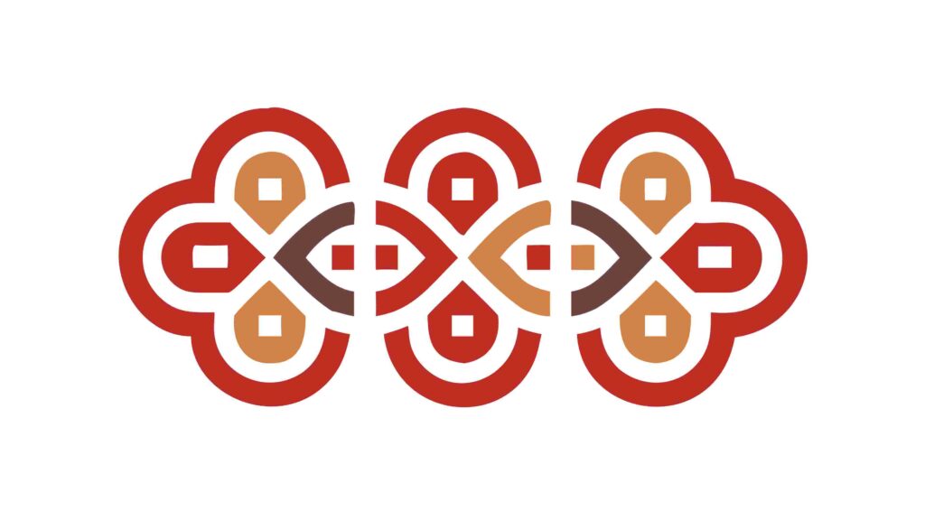 Interlocking Geometric Circles Pattern, Modern Abstract Design Element, vector design Generative AI