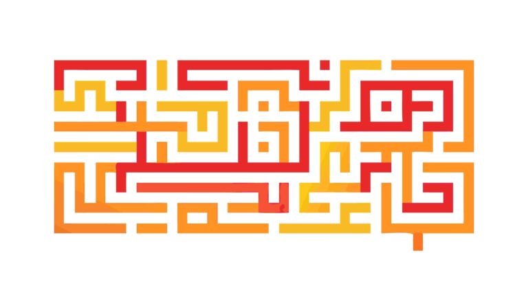 Intricate Maze-Like Geometric Pattern, Abstract Puzzle Vector Art, vector design Generative AI