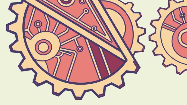 Interlocking Industrial Gears and Cogs, Mechanical Engineering Vector Art, vector design Generative AI