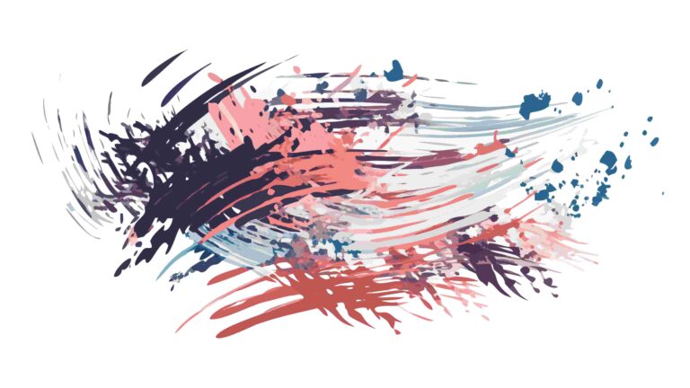 Vibrant Colorful Paint Splatters, Dynamic Artistic Expression Vector, vector design Generative AI
