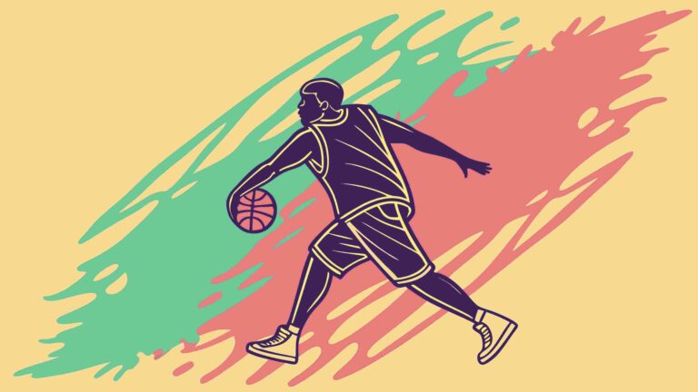 Dynamic Basketball Player in Action, Sporty Vector Illustration, vector design Generative AI