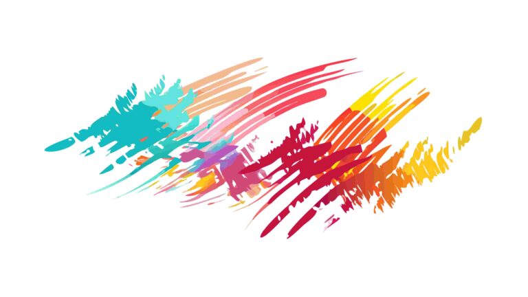Abstract Brush Strokes with Vibrant Colors Vector Design Element, vector design Generative AI