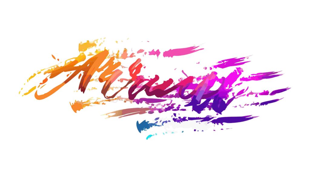 Dynamic Abstract Text Art: ARTIEST with Grunge Style, vector design Generative AI