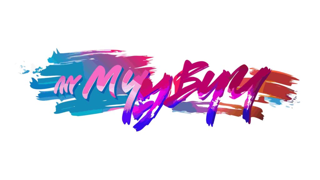 Expressive Abstract Text Art: My Superb with Paint Strokes, vector design Generative AI