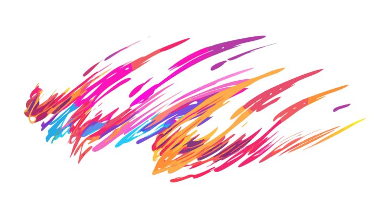 Energetic Abstract Brush Strokes with Vibrant Color Blend, vector design Generative AI
