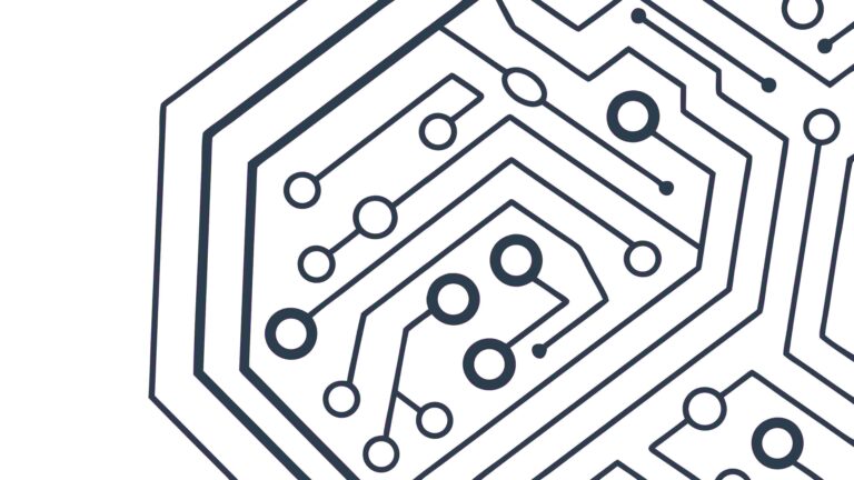 Abstract Circuit Board Design with Central Processor, vector design Generative AI