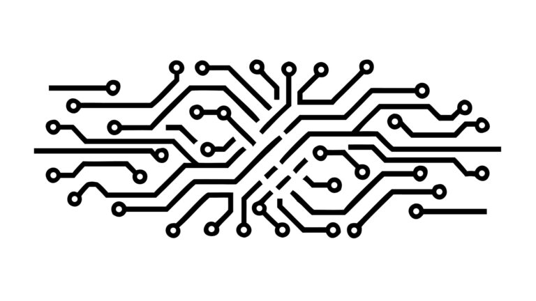 Horizontal Circuit Board Layout, Technology Vector Art, vector design Generative AI