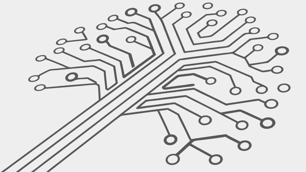 Abstract Circuit Tree Structure, Technology Concept, vector design Generative AI
