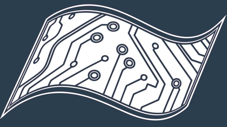Wavy Circuit Board Ribbon Design, Tech Vector Art, vector design Generative AI