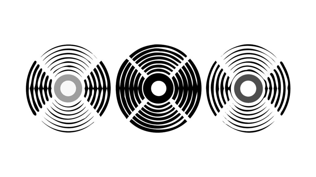 Abstract Vinyl Record Icons Set, Music & Audio Media, vector design Generative AI