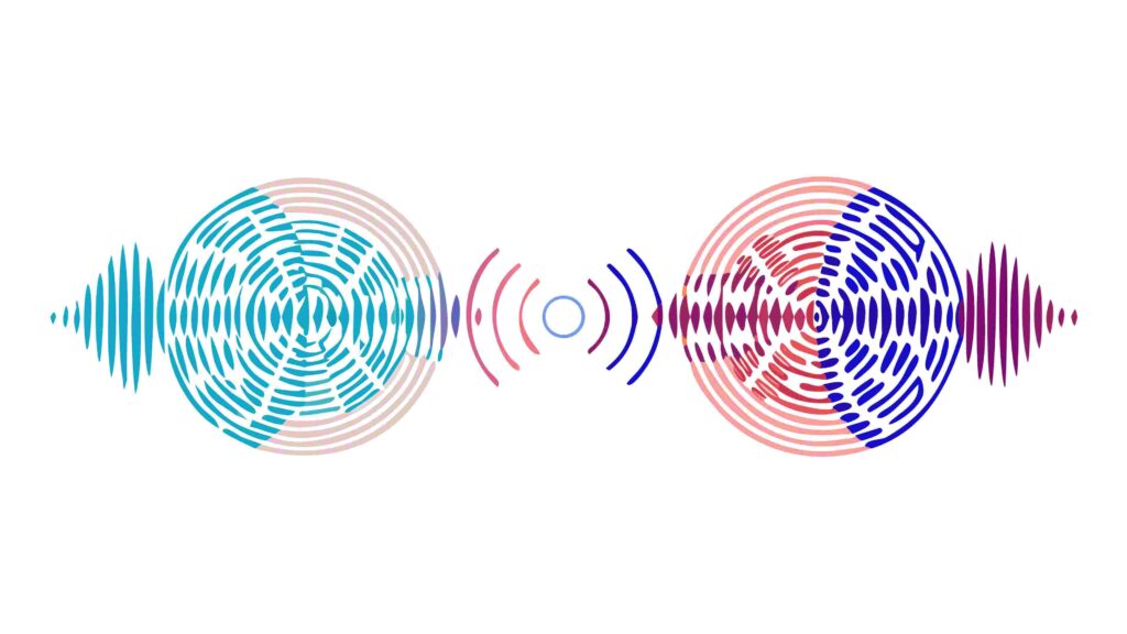 Abstract Sound Waves with Circular Signals, Vibrant Design, vector design Generative AI