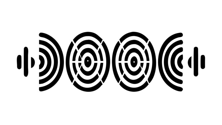 Set of Abstract Black Concentric Sound Waves, Icons, vector design Generative AI