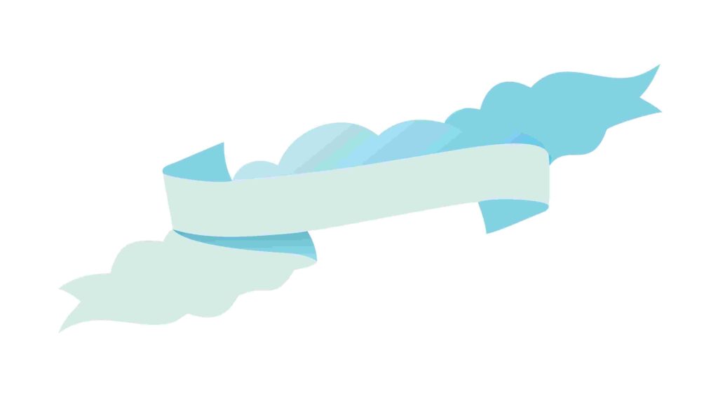 Light Blue Wavy Ribbon Banner, Elegant Decorative Element, vector design Generative AI