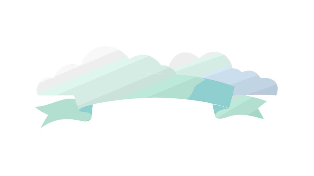 Blue Cloud-Like Ribbon Banner, Decorative Design Element, vector design Generative AI